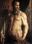BRONZINO, Agnolo Portrait of Andrea Doria as Neptune df oil on canvas